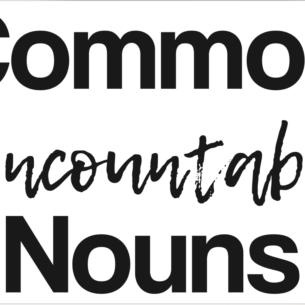 Download Of The Month: Uncountable Nouns&nbsp;Poster